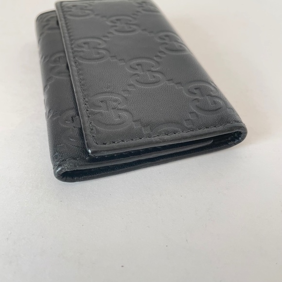 Gucci GG Guccisima Key Case 6 Key Holder Black Leather - Picture 10 of 13